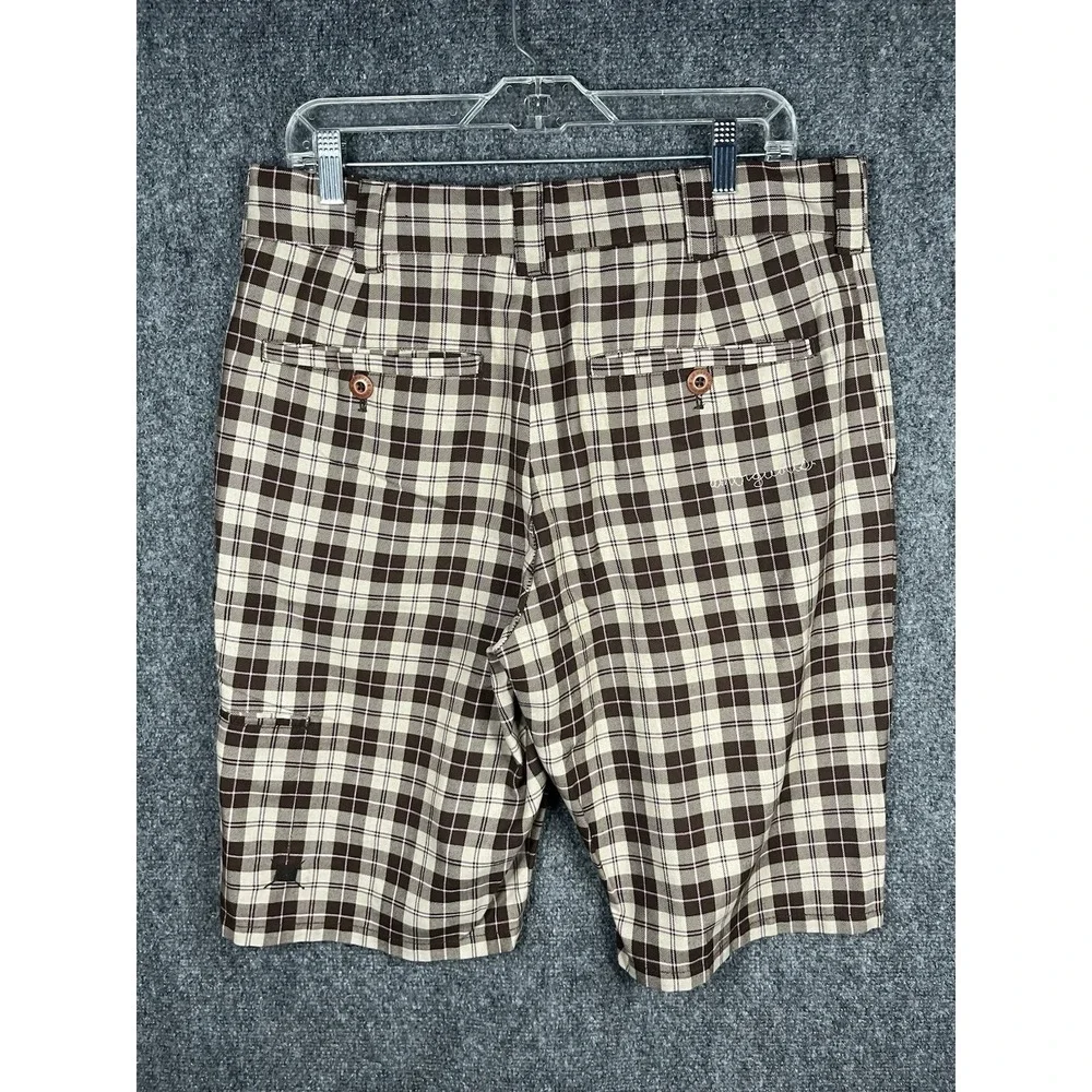 Ambiguous Shorts Mens 33 Brown‎ Plaid Casual Street Wear Skater Outdoors Bottoms